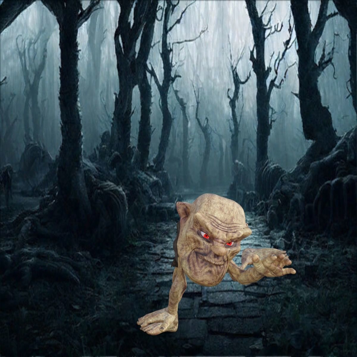 Scary Zombie  Rigged 3D model_12