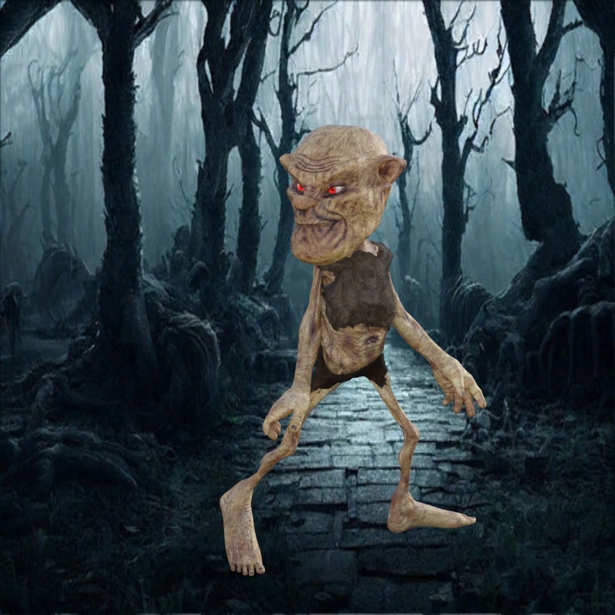 Scary Zombie  Rigged 3D model_21