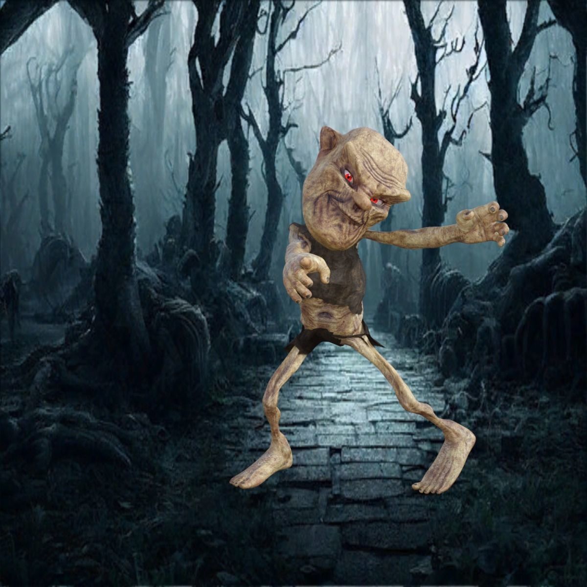 Scary Zombie  Rigged 3D model_14