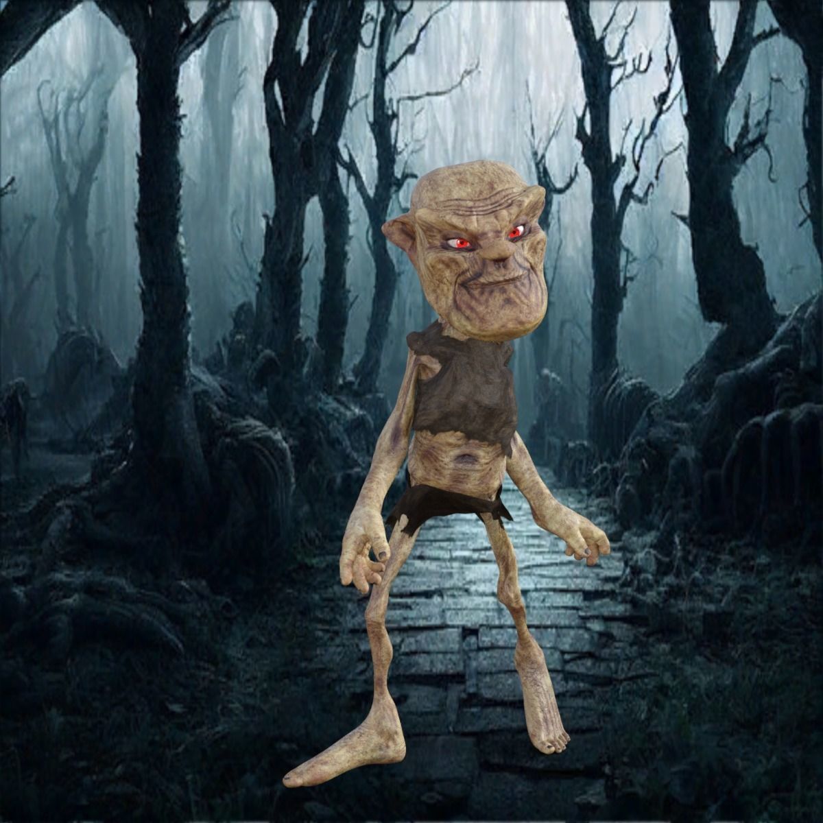 Scary Zombie  Rigged 3D model_20