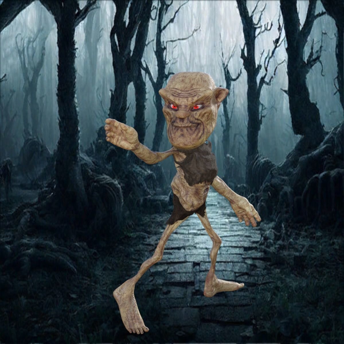 Scary Zombie  Rigged 3D model_18