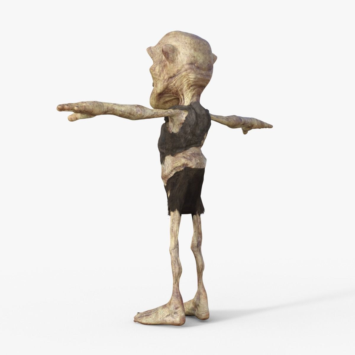 Scary Zombie  Rigged 3D model_11