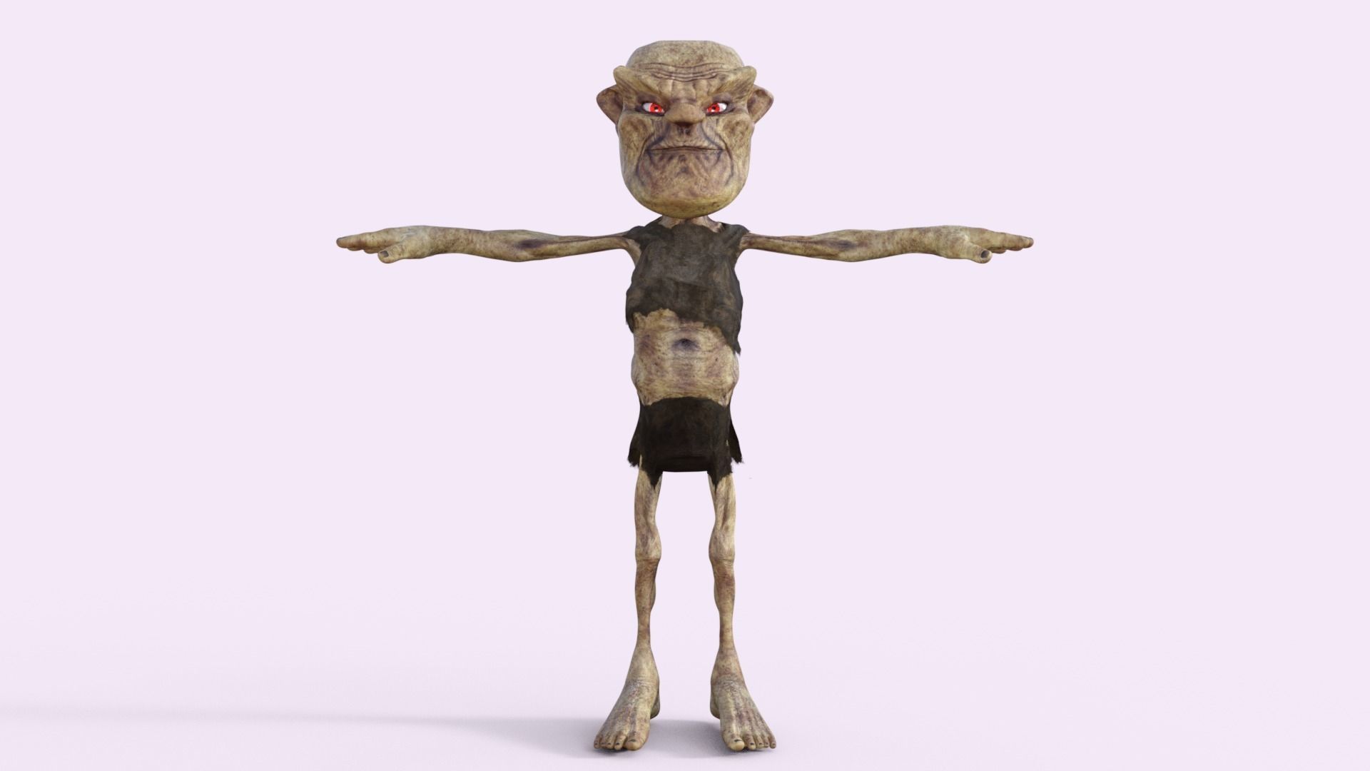 Scary Zombie  Rigged 3D model_26