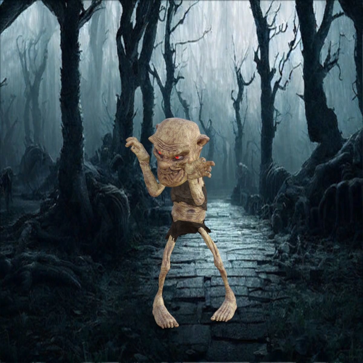 Scary Zombie  Rigged 3D model_15