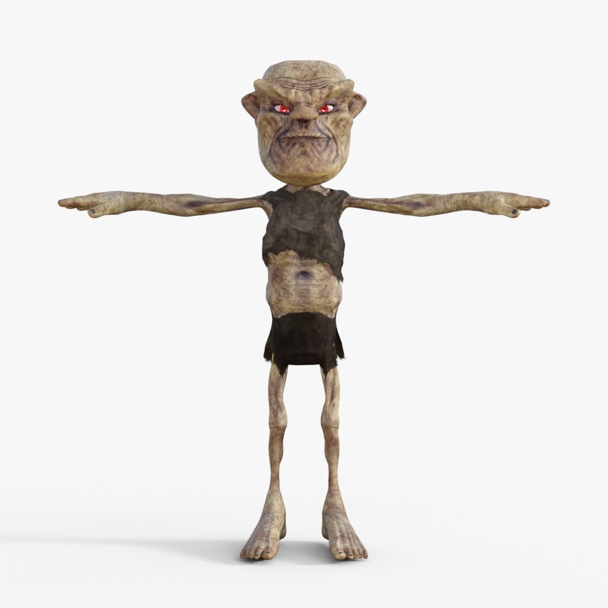 Scary Zombie  Rigged 3D model_8