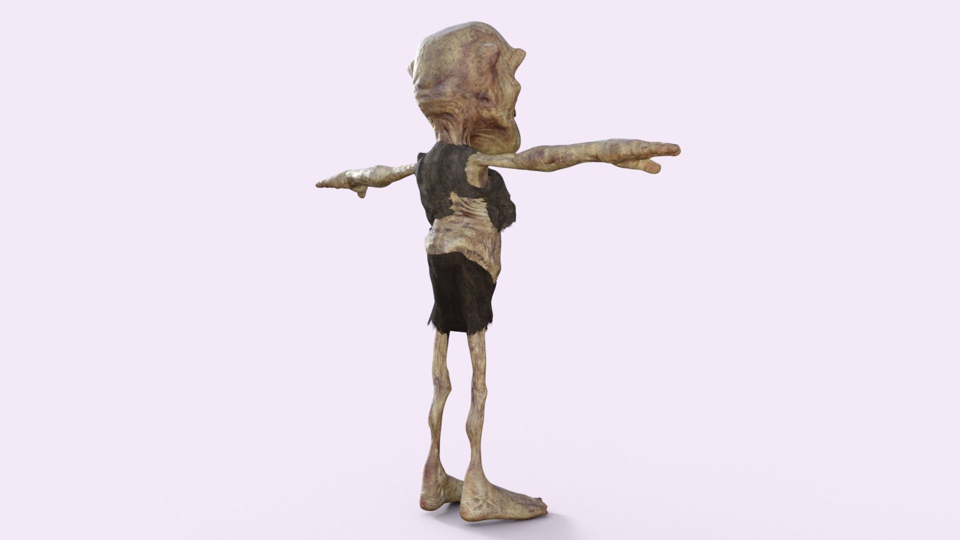 Scary Zombie  Rigged 3D model_30
