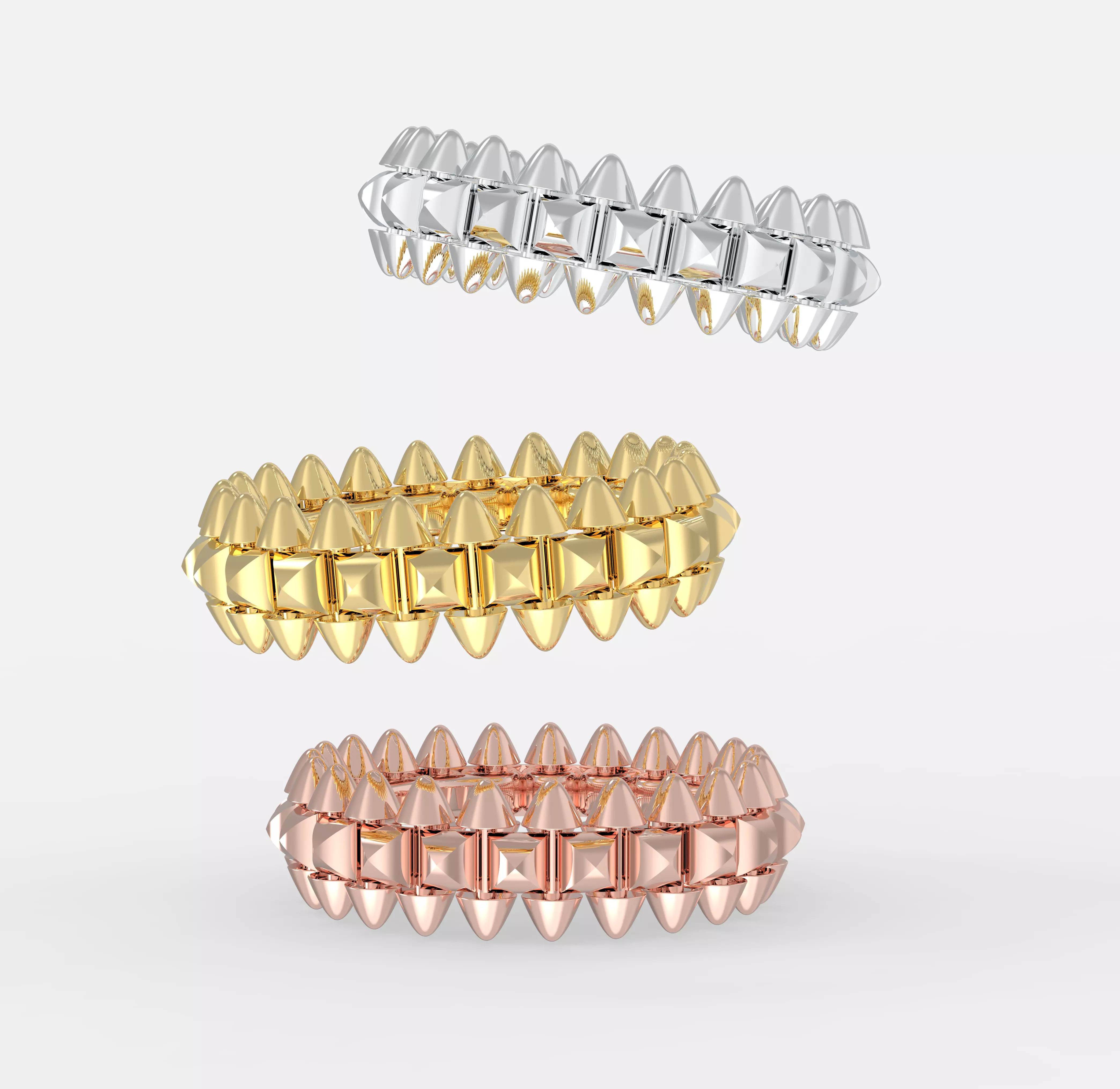 CLASH  Fashion Rings 3D print model_0