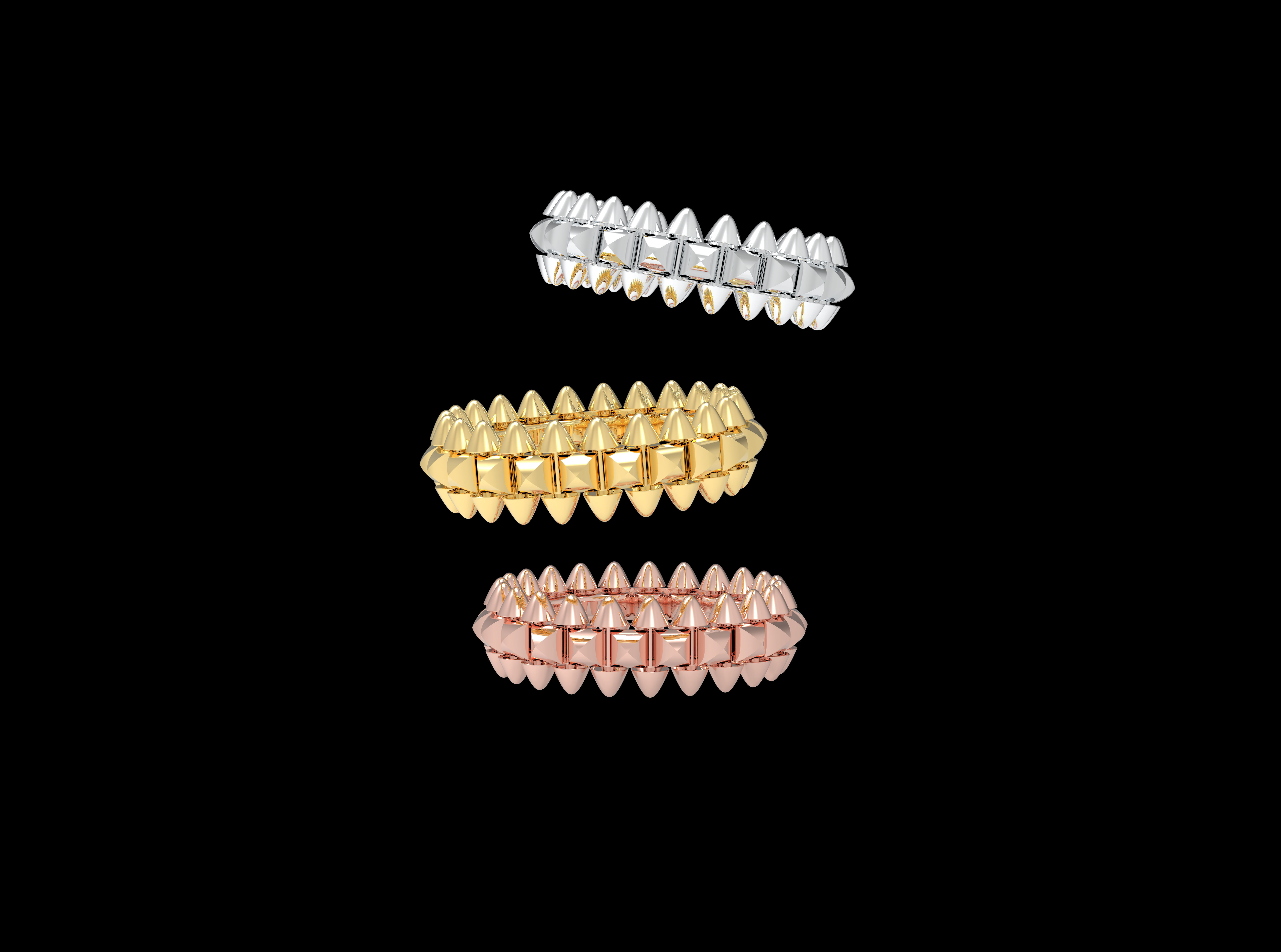 CLASH  Fashion Rings 3D print model_15