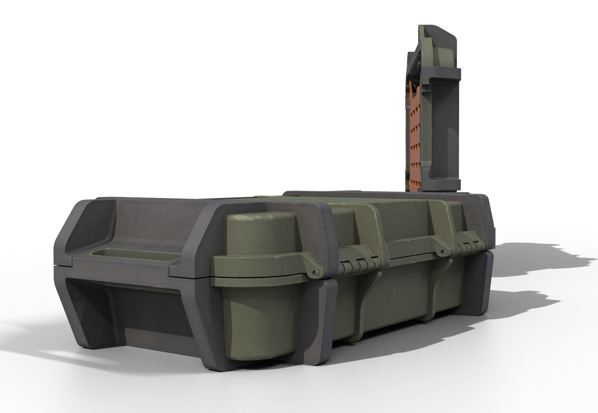 Ruck case with accessories Low-poly 3D model_13