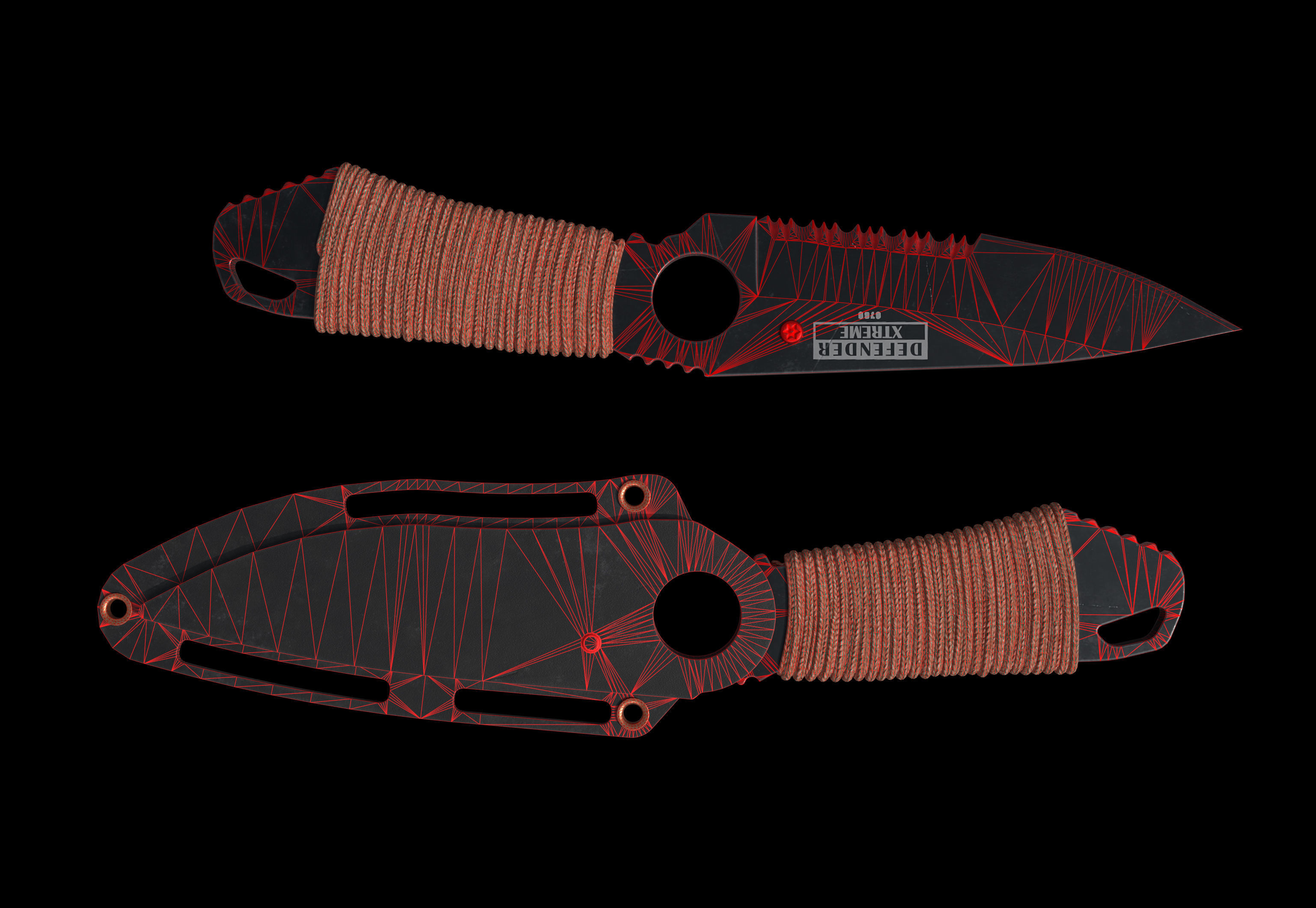 Ruck case with accessories Low-poly 3D model_50