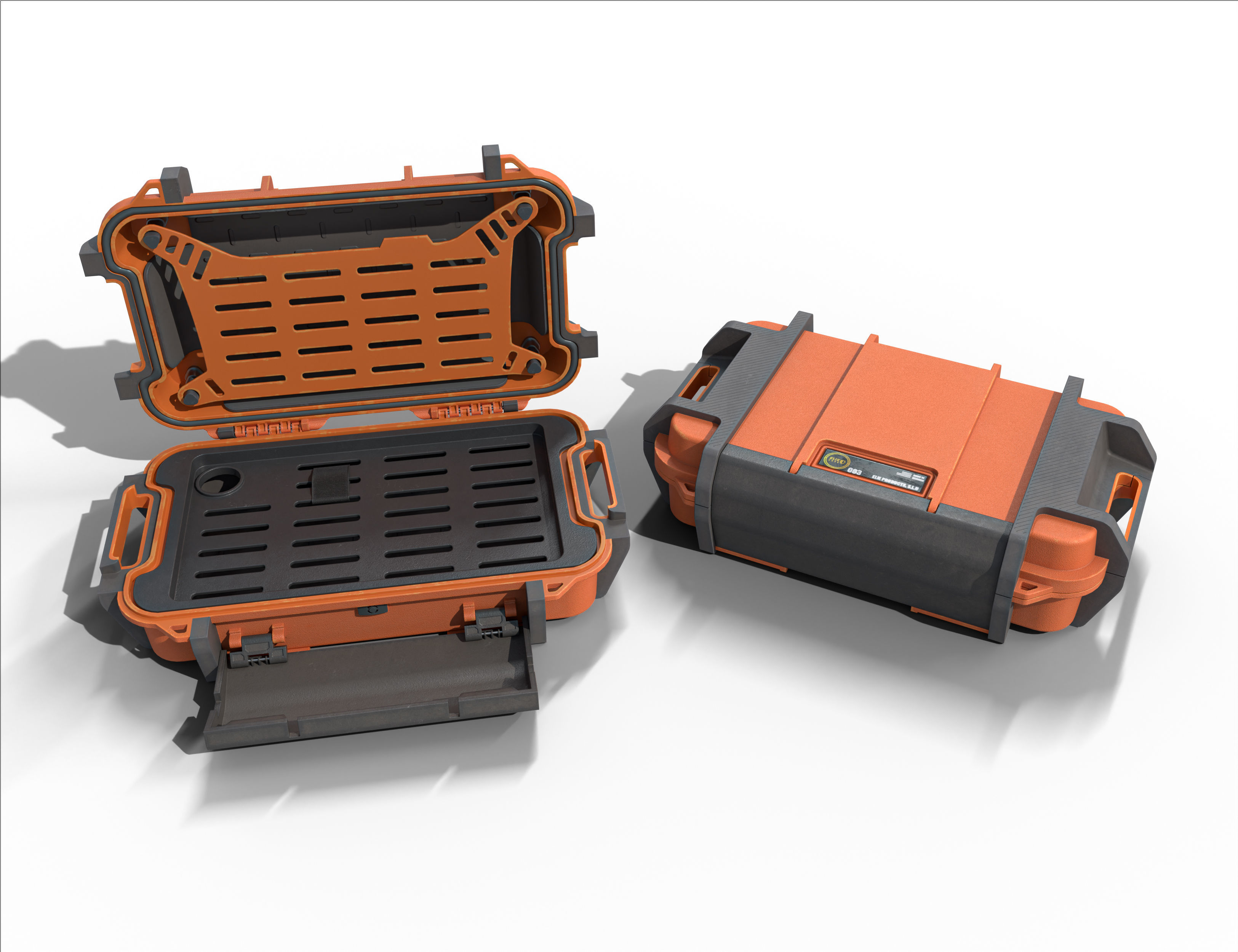Ruck case with accessories Low-poly 3D model_19