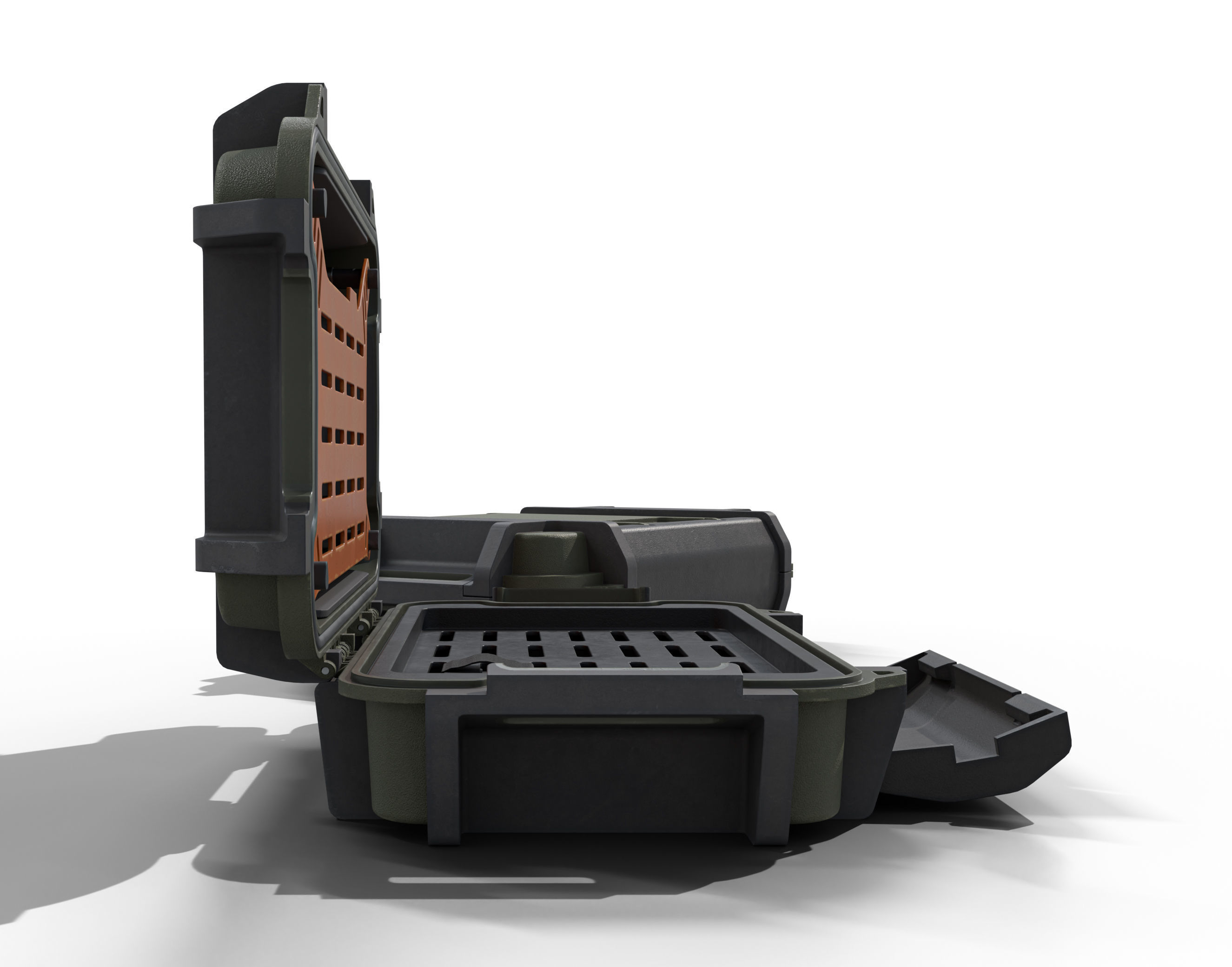 Ruck case with accessories Low-poly 3D model_14