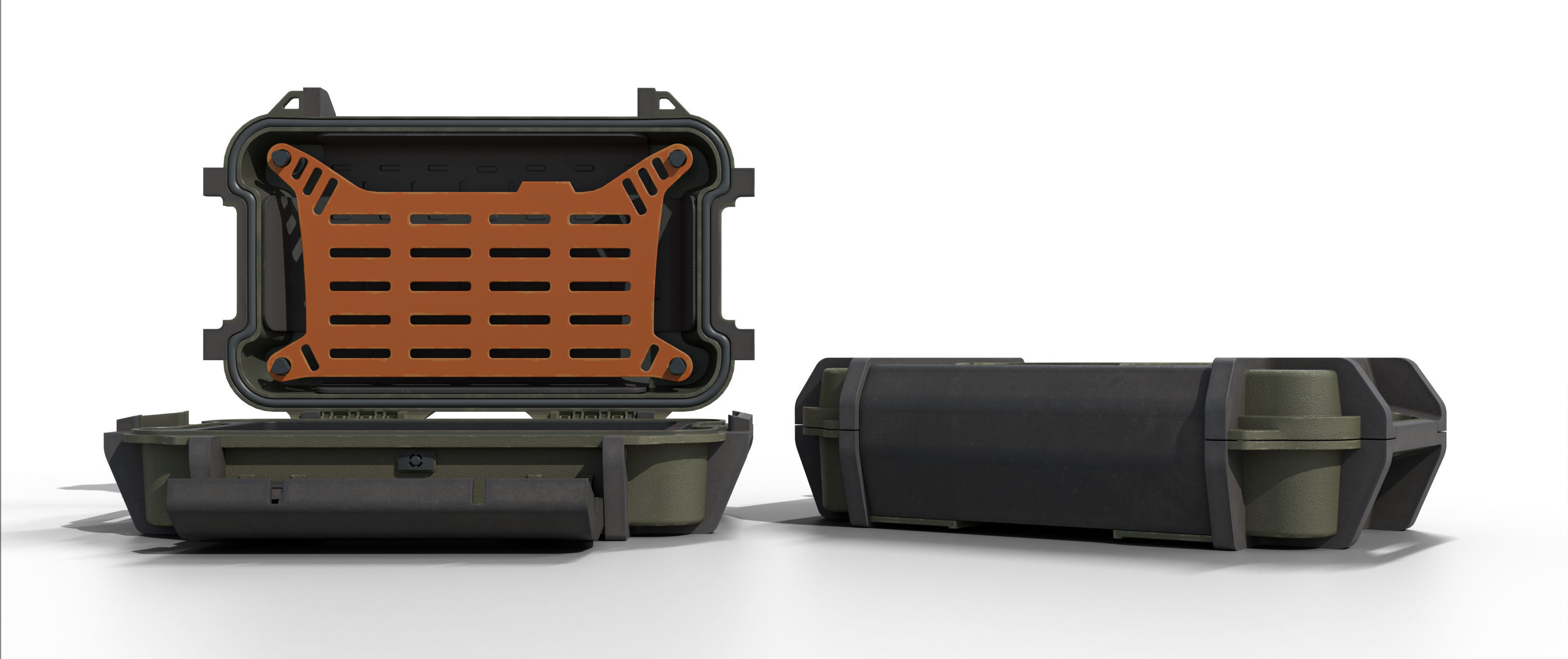 Ruck case with accessories Low-poly 3D model_15