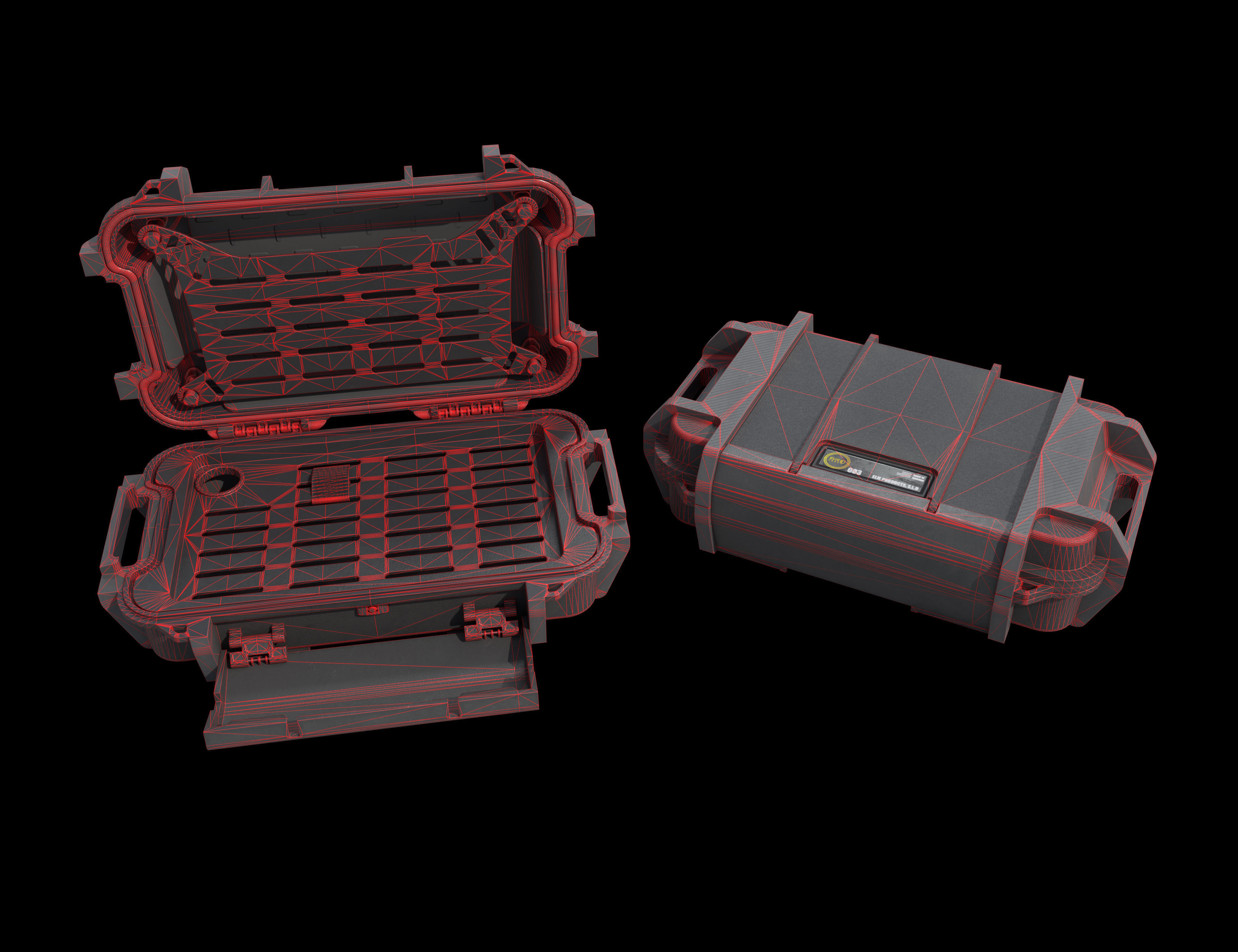 Ruck case with accessories Low-poly 3D model_28