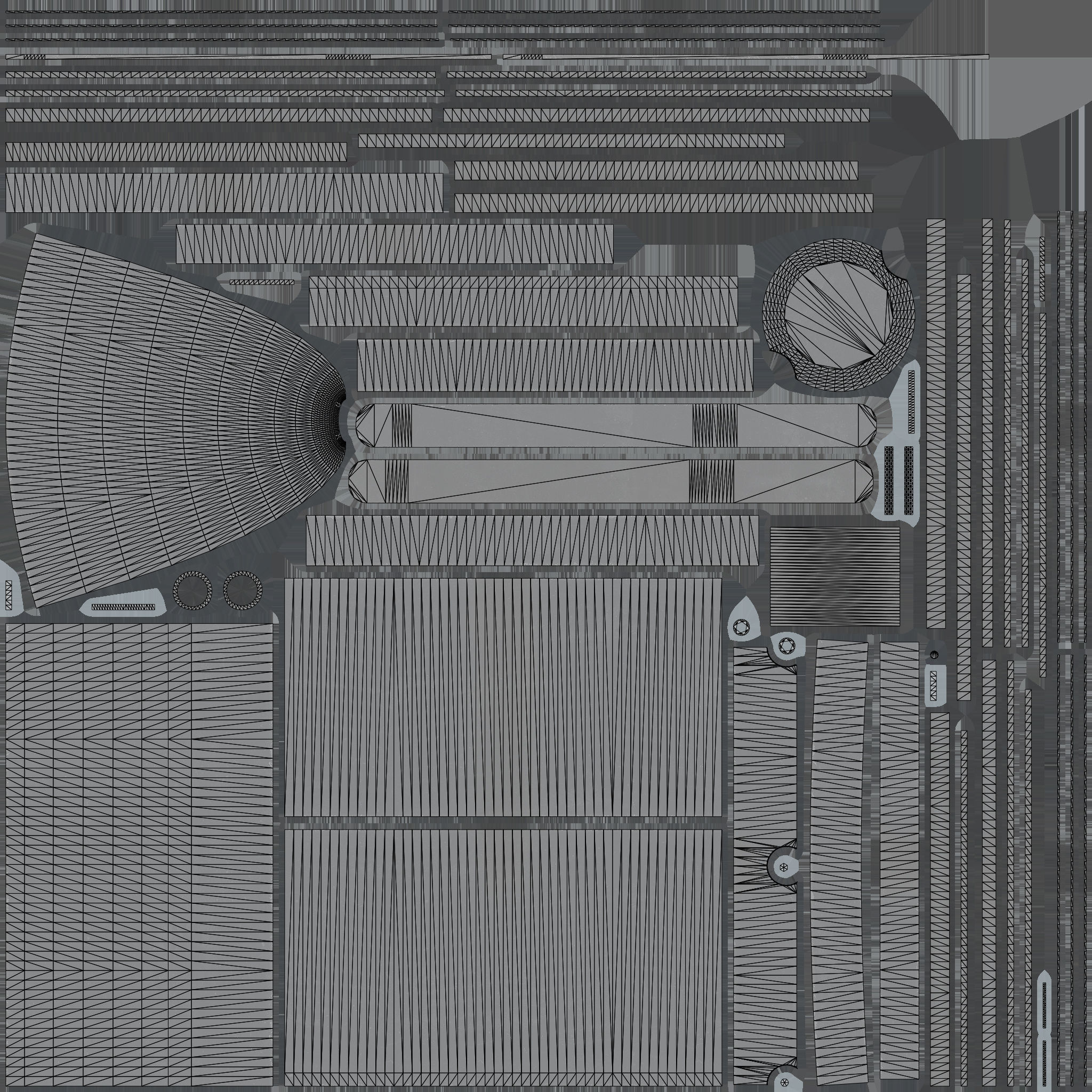 Ruck case with accessories Low-poly 3D model_81