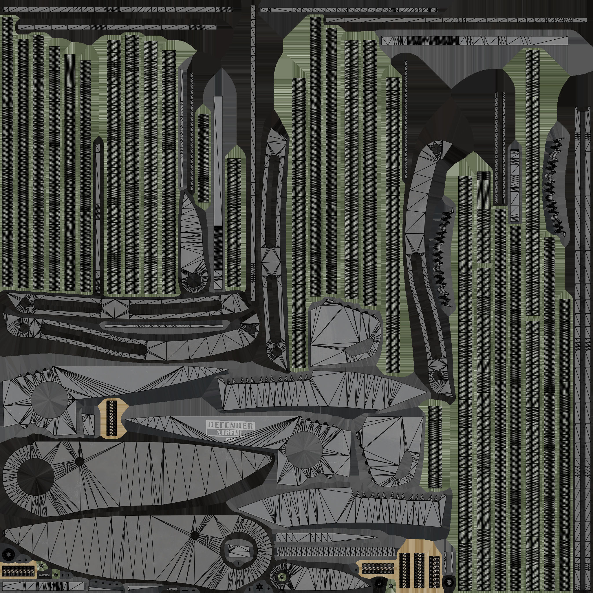 Ruck case with accessories Low-poly 3D model_55