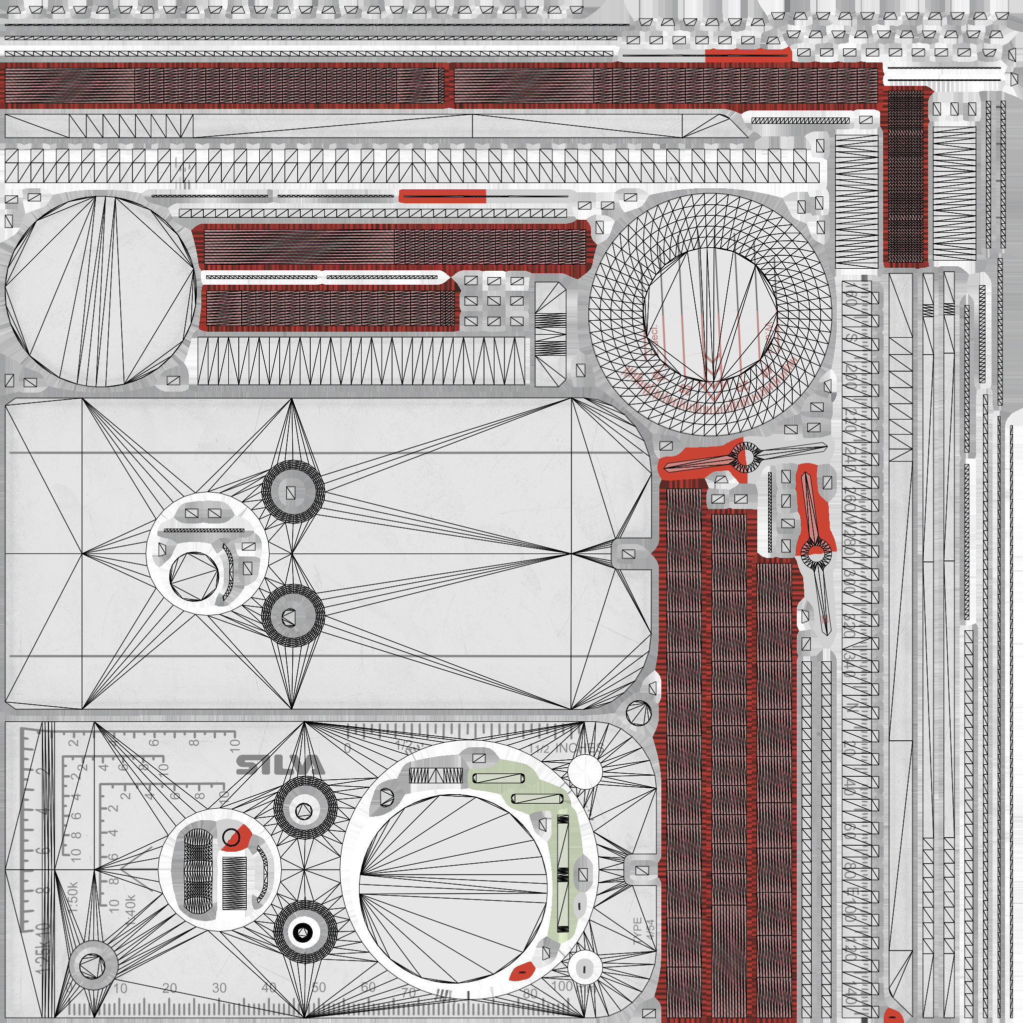 Ruck case with accessories Low-poly 3D model_69