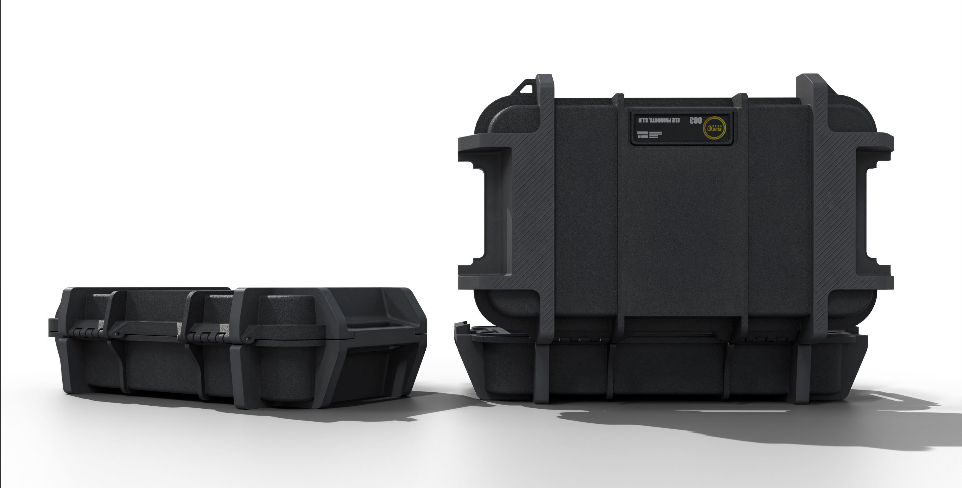 Ruck case with accessories Low-poly 3D model_9