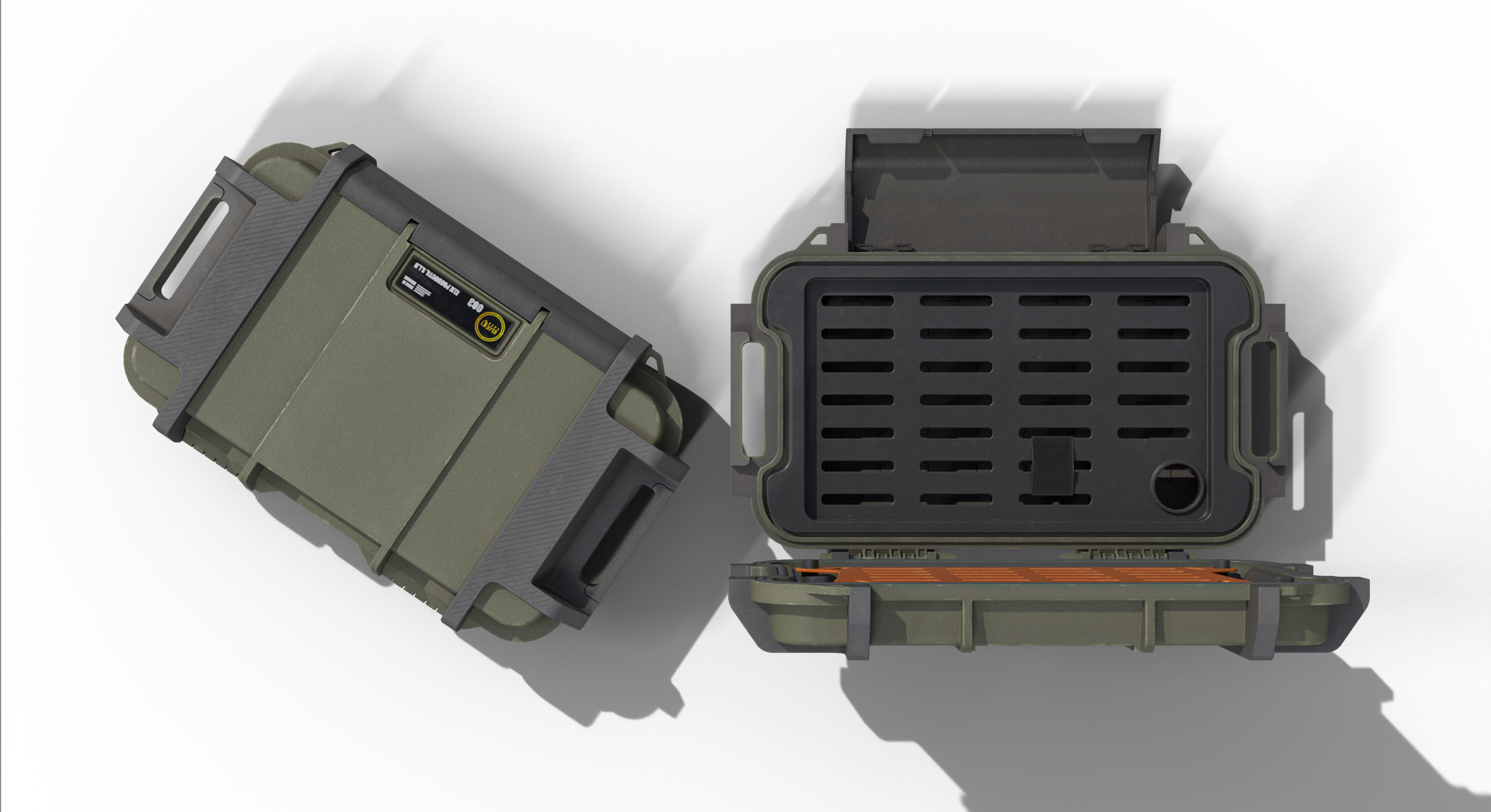 Ruck case with accessories Low-poly 3D model_16