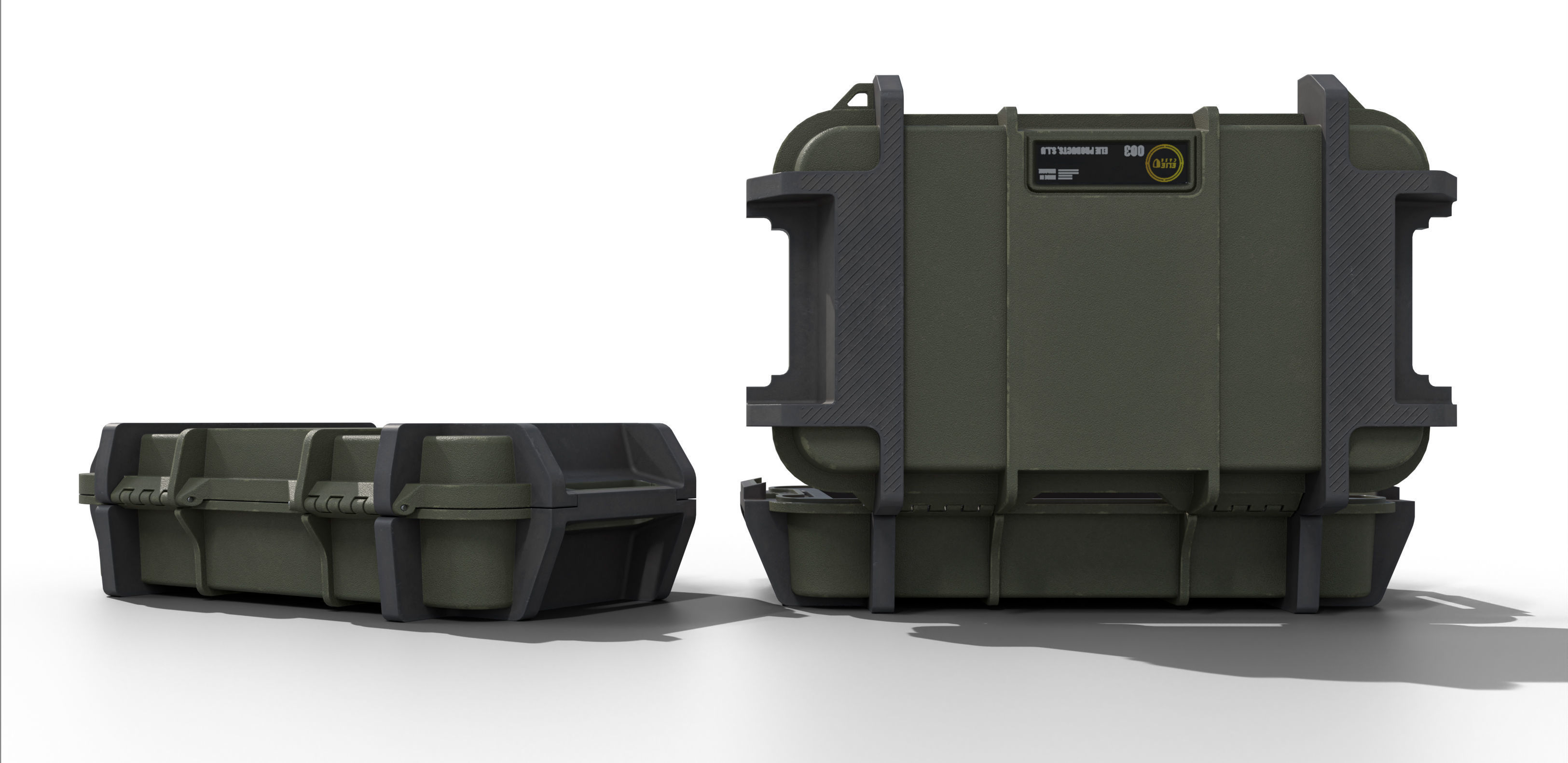 Ruck case with accessories Low-poly 3D model_12