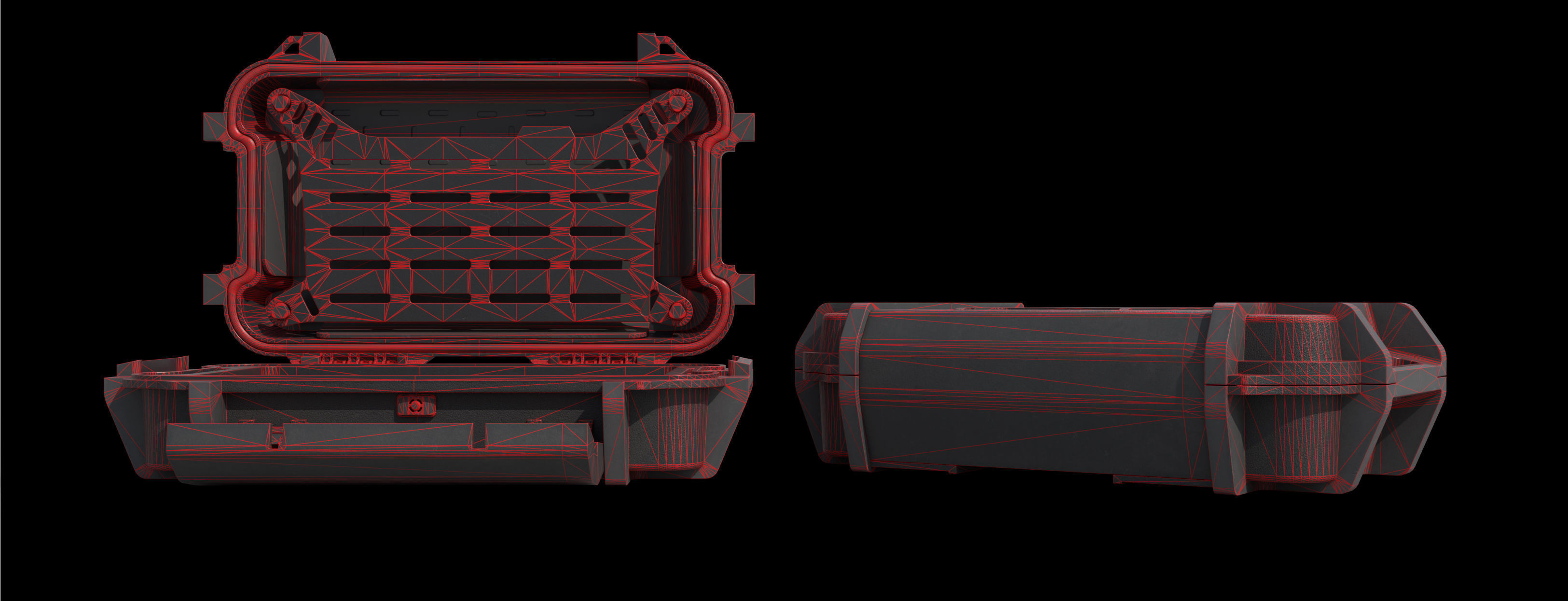 Ruck case with accessories Low-poly 3D model_26
