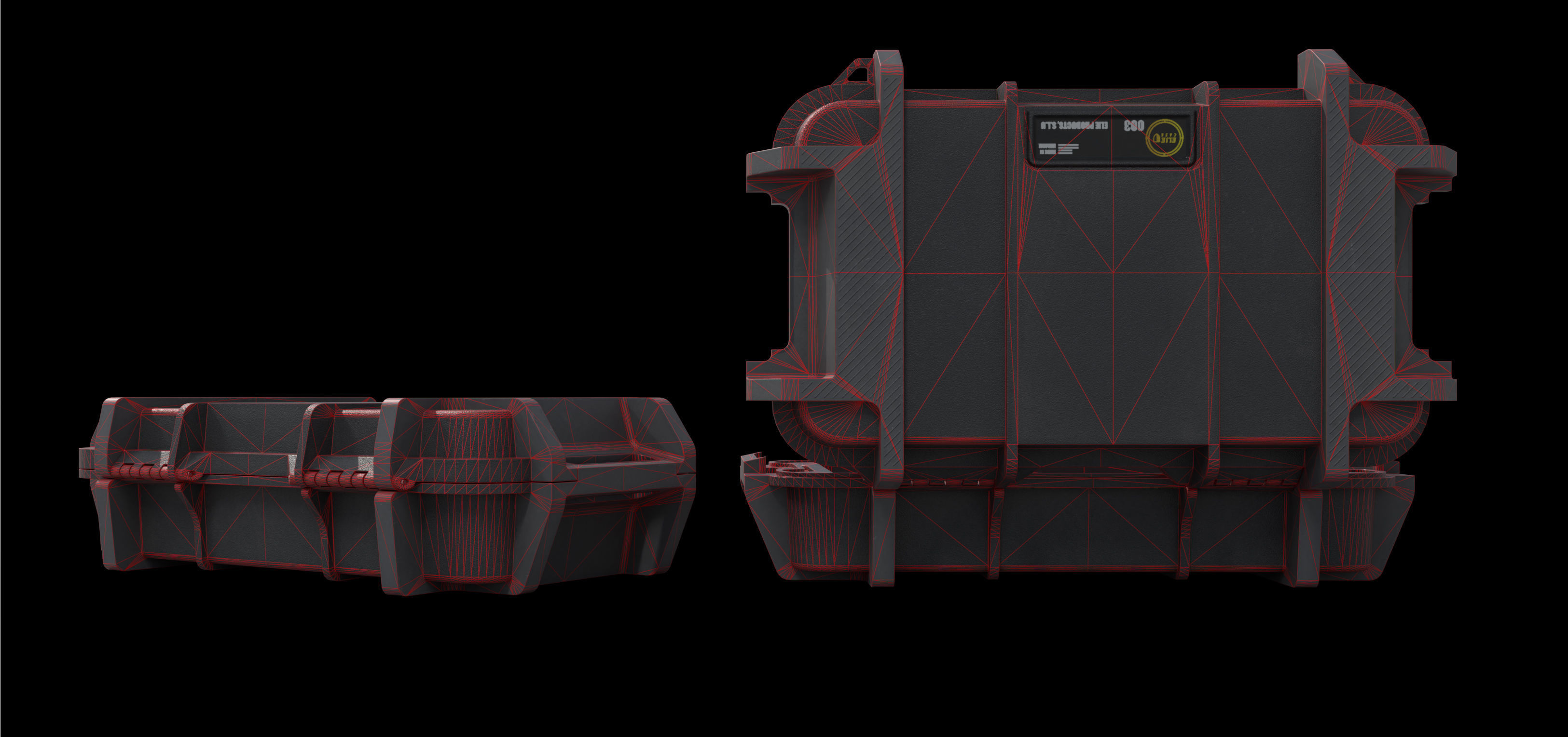 Ruck case with accessories Low-poly 3D model_25