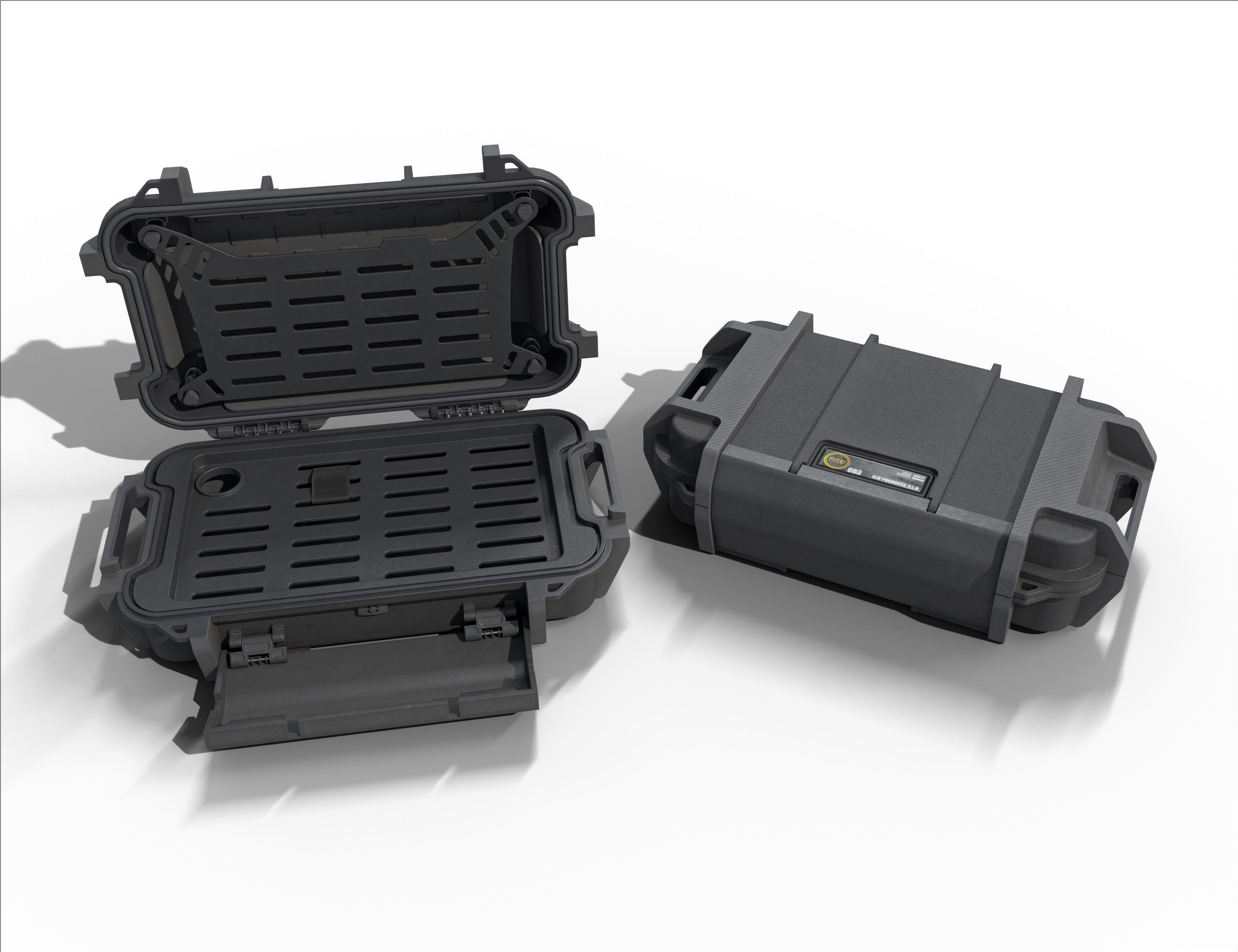 Ruck case with accessories Low-poly 3D model_5