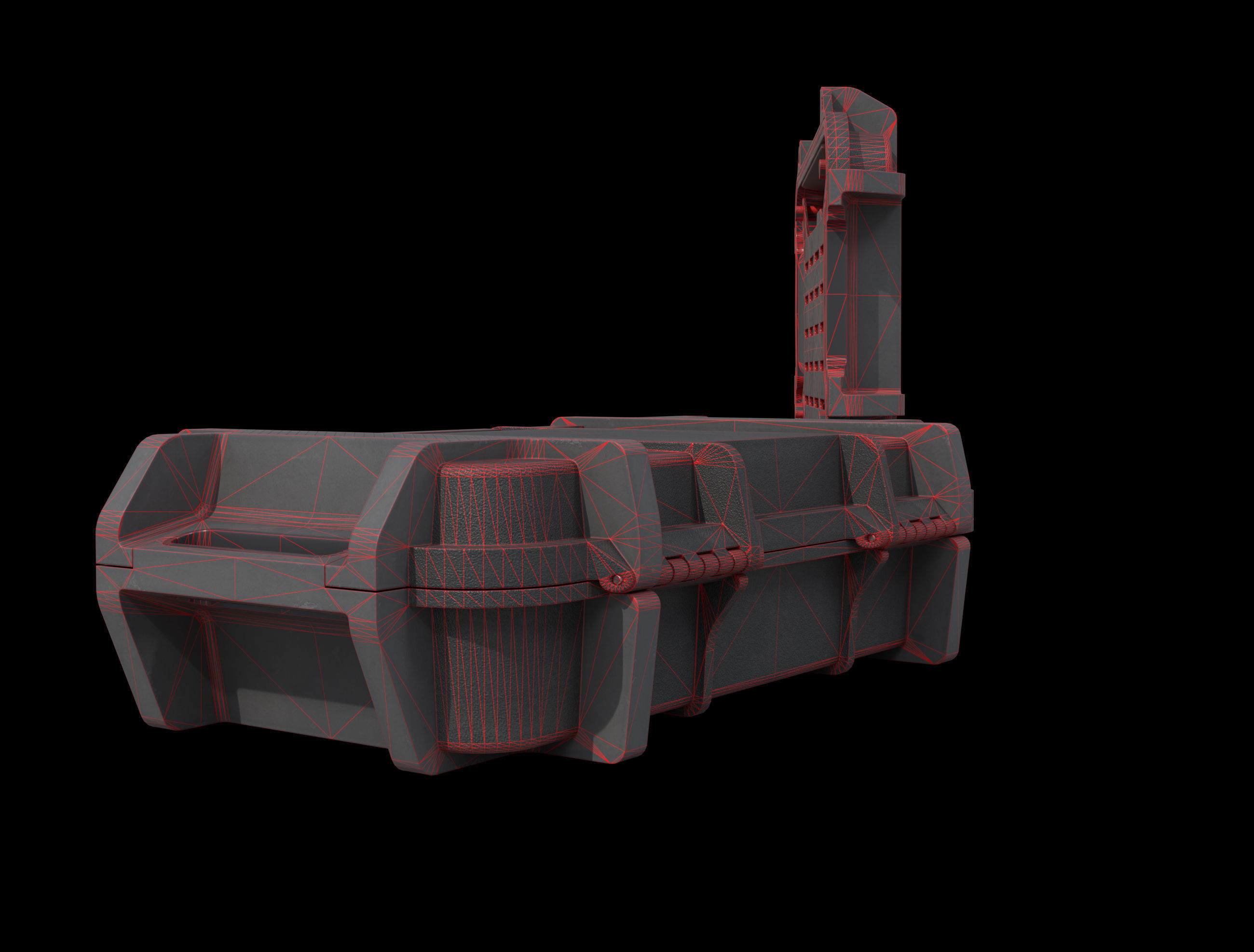 Ruck case with accessories Low-poly 3D model_23