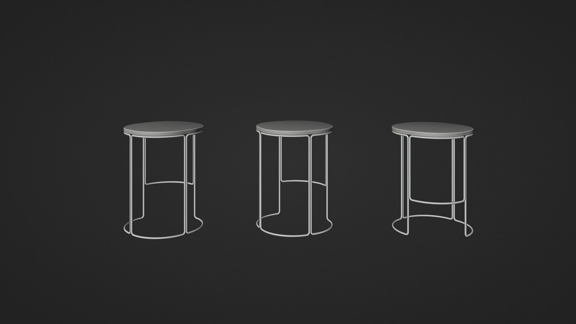 Hardie Stools 3D model_2