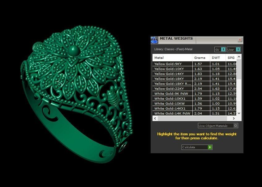 Gold Ring 16 3D print model_5