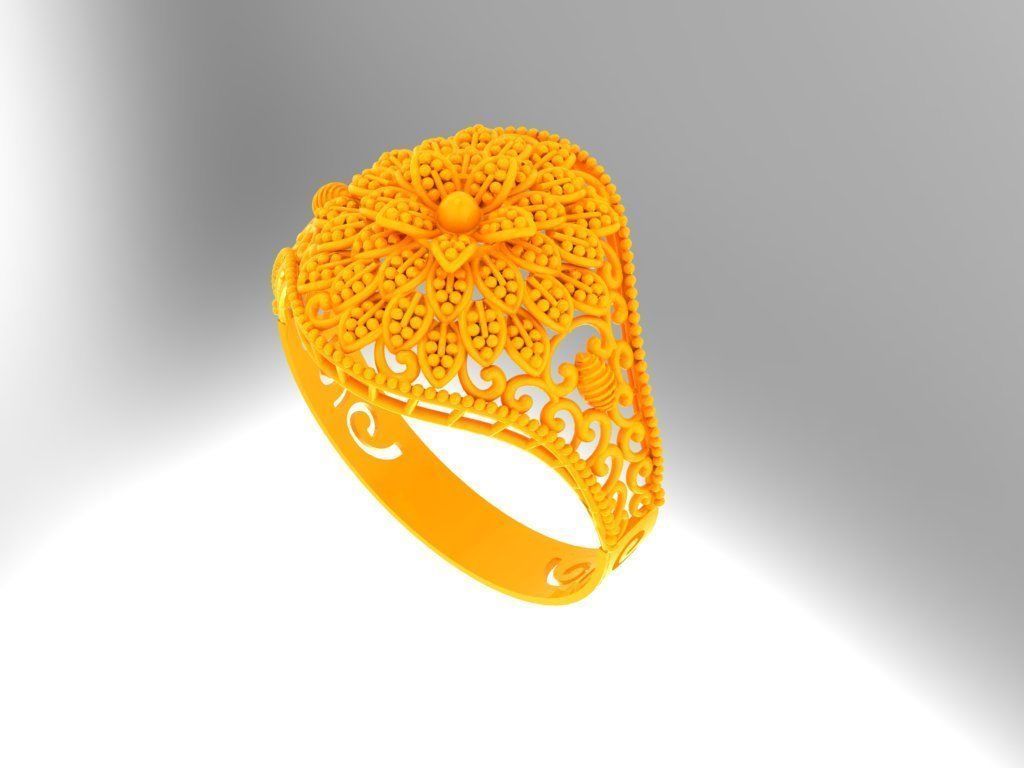 Gold Ring 16 3D print model_3