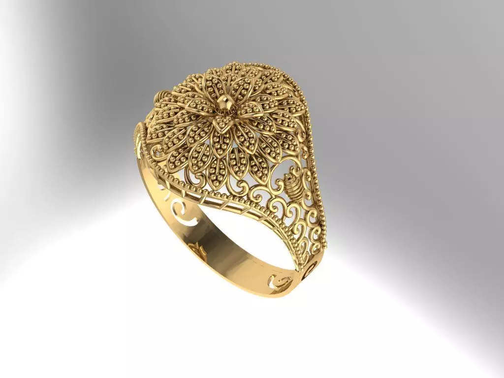 Gold Ring 16 3D print model_0
