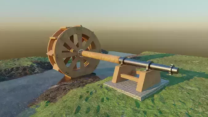Waterwheel 3D Model Free 3D model