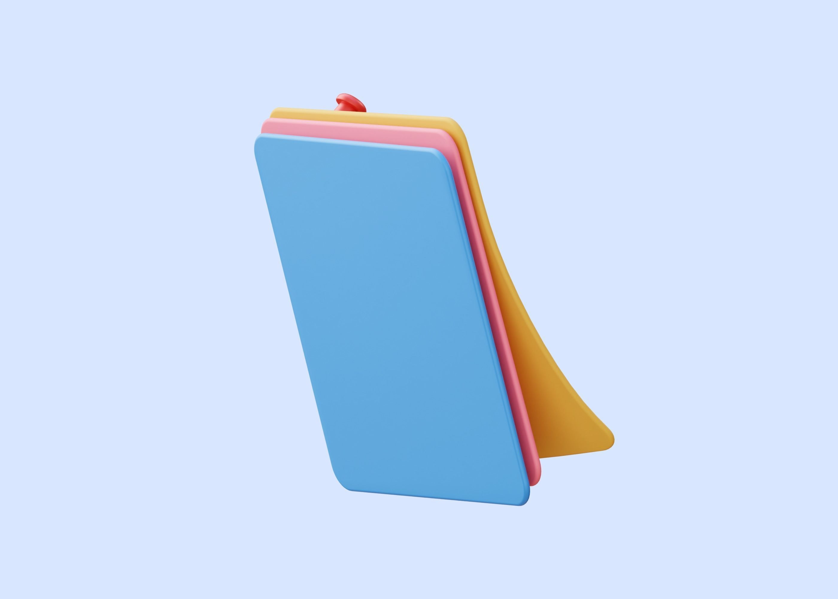 Post it Sticky Note Illustration Low-poly 3D model_8