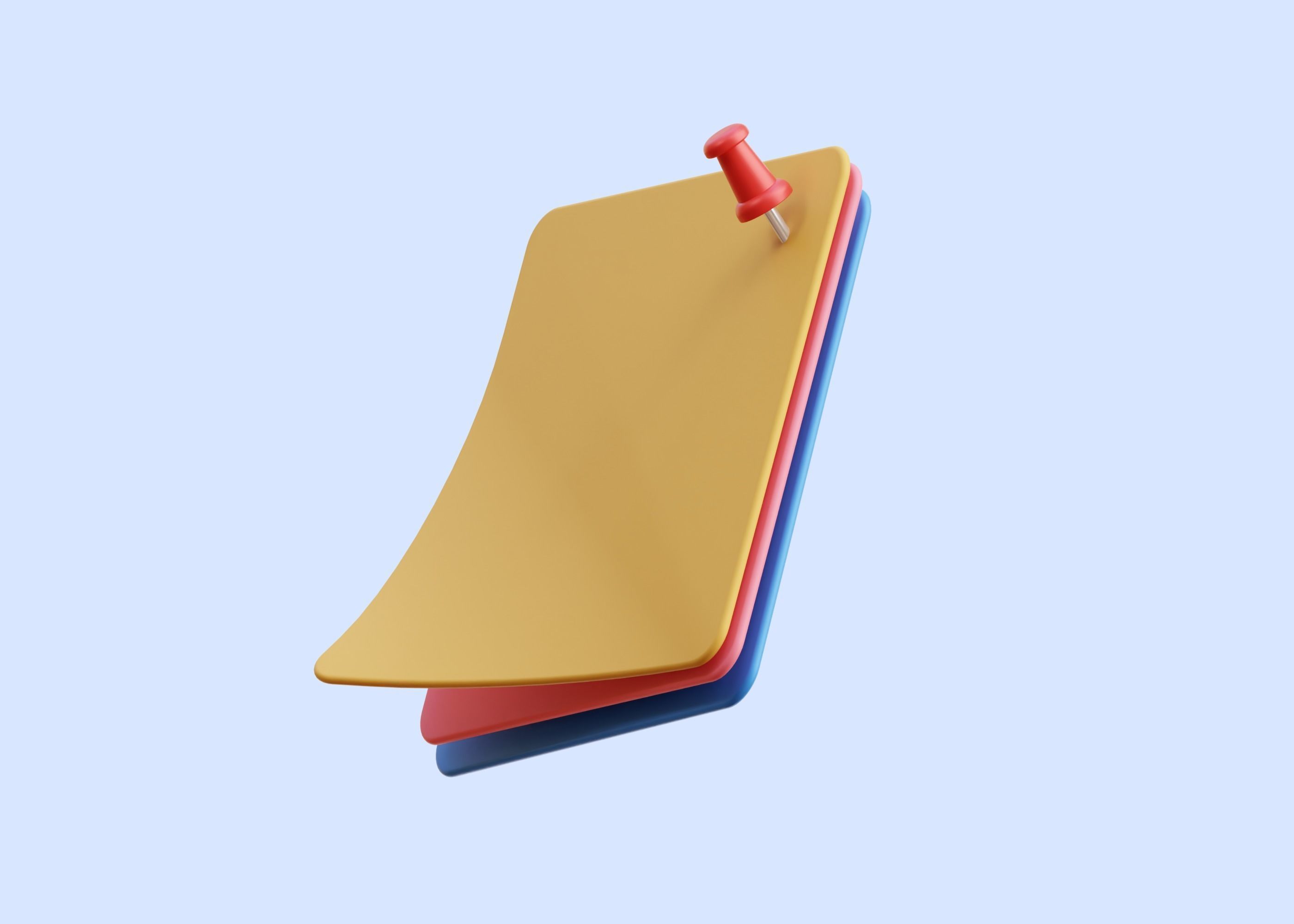 Post it Sticky Note Illustration Low-poly 3D model_1