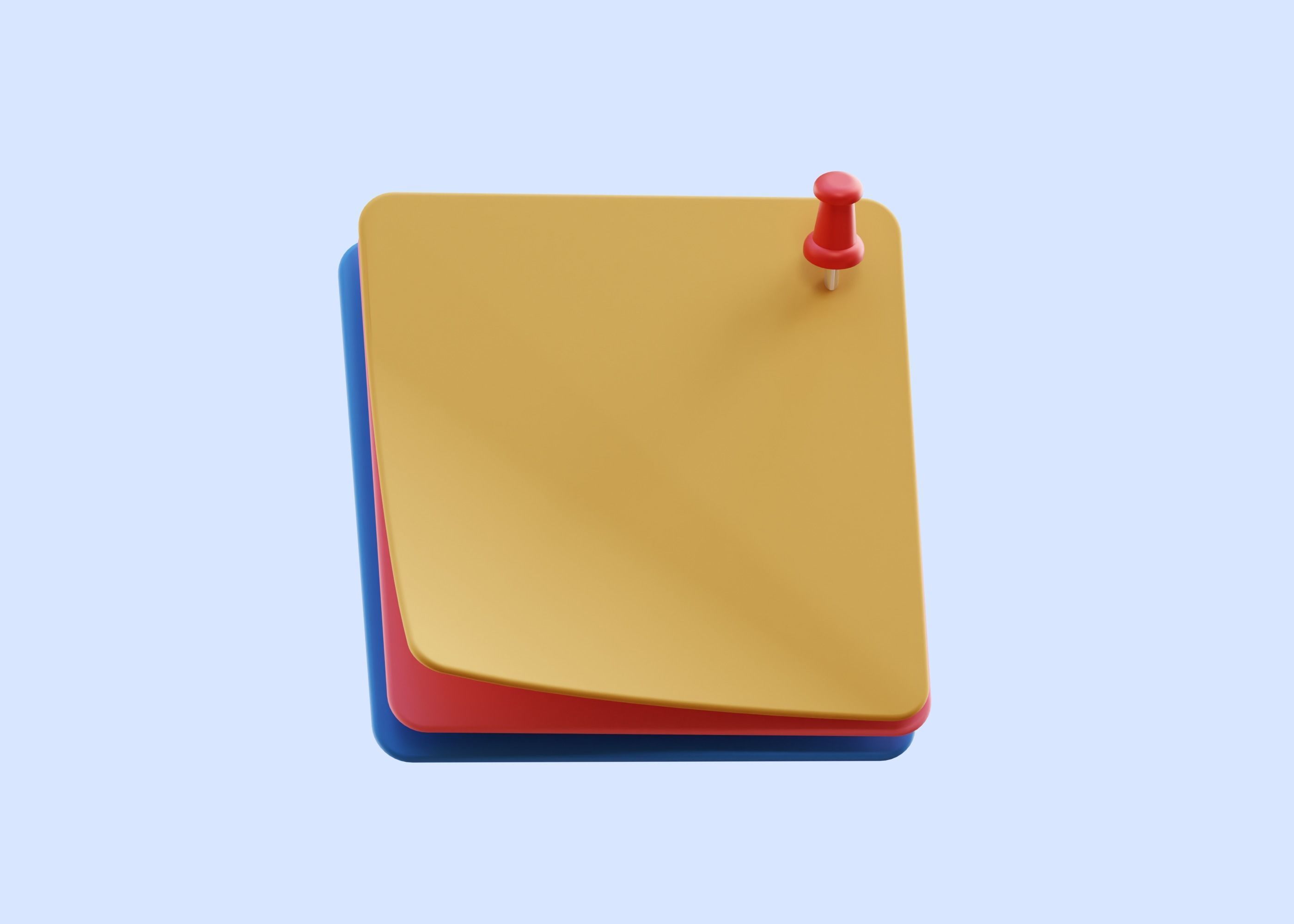 Post it Sticky Note Illustration Low-poly 3D model_4