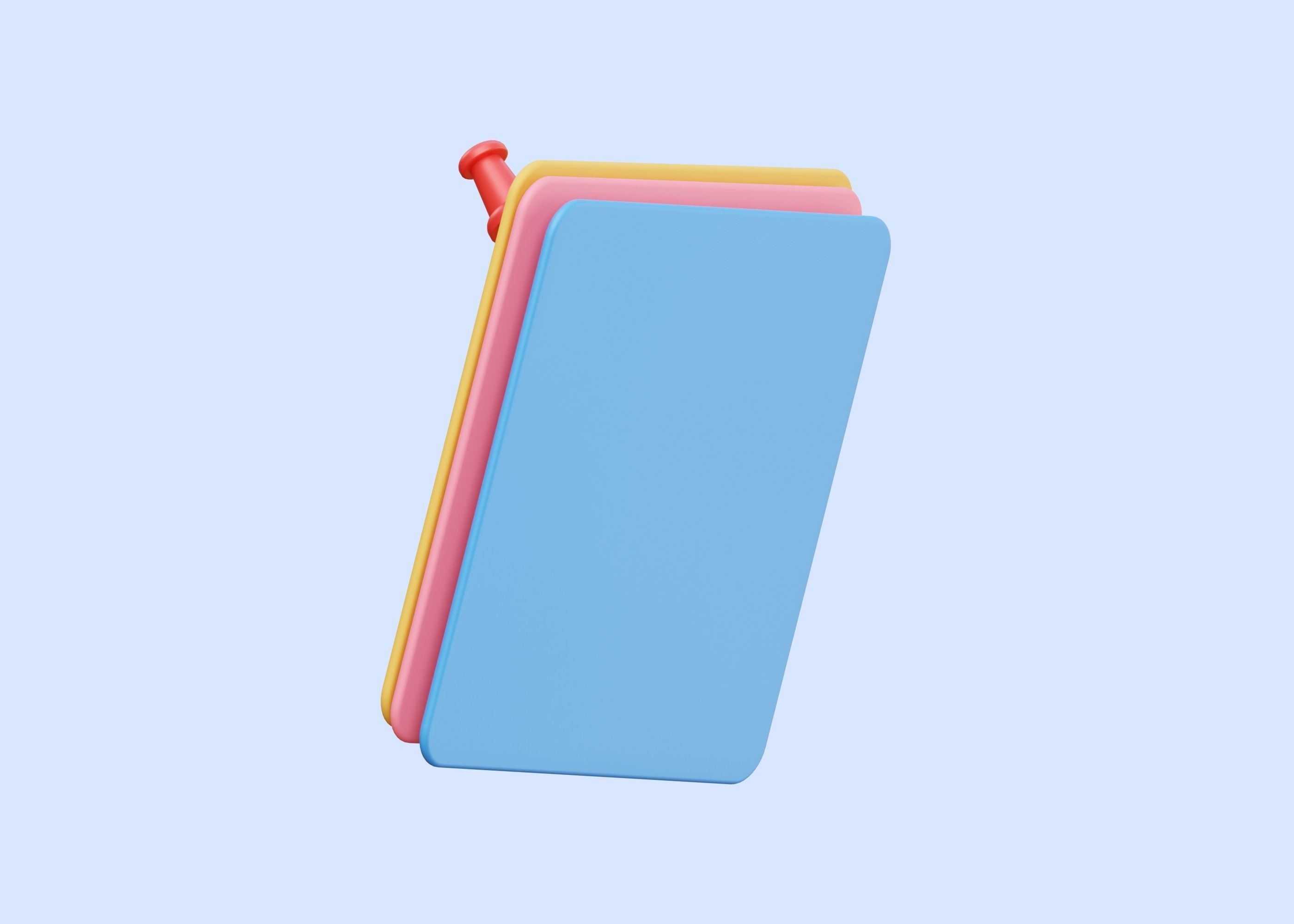 Post it Sticky Note Illustration Low-poly 3D model_3