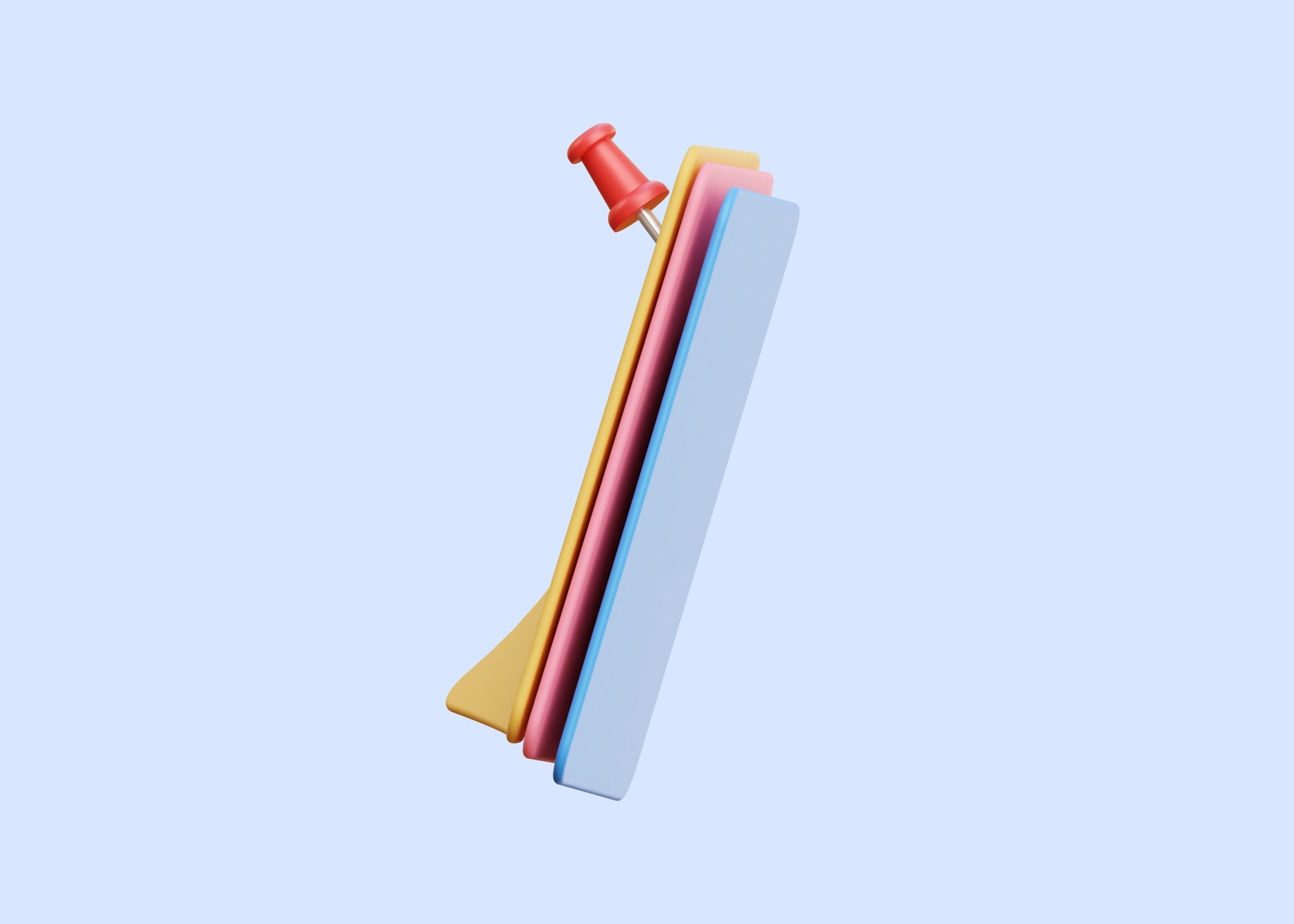 Post it Sticky Note Illustration Low-poly 3D model_2