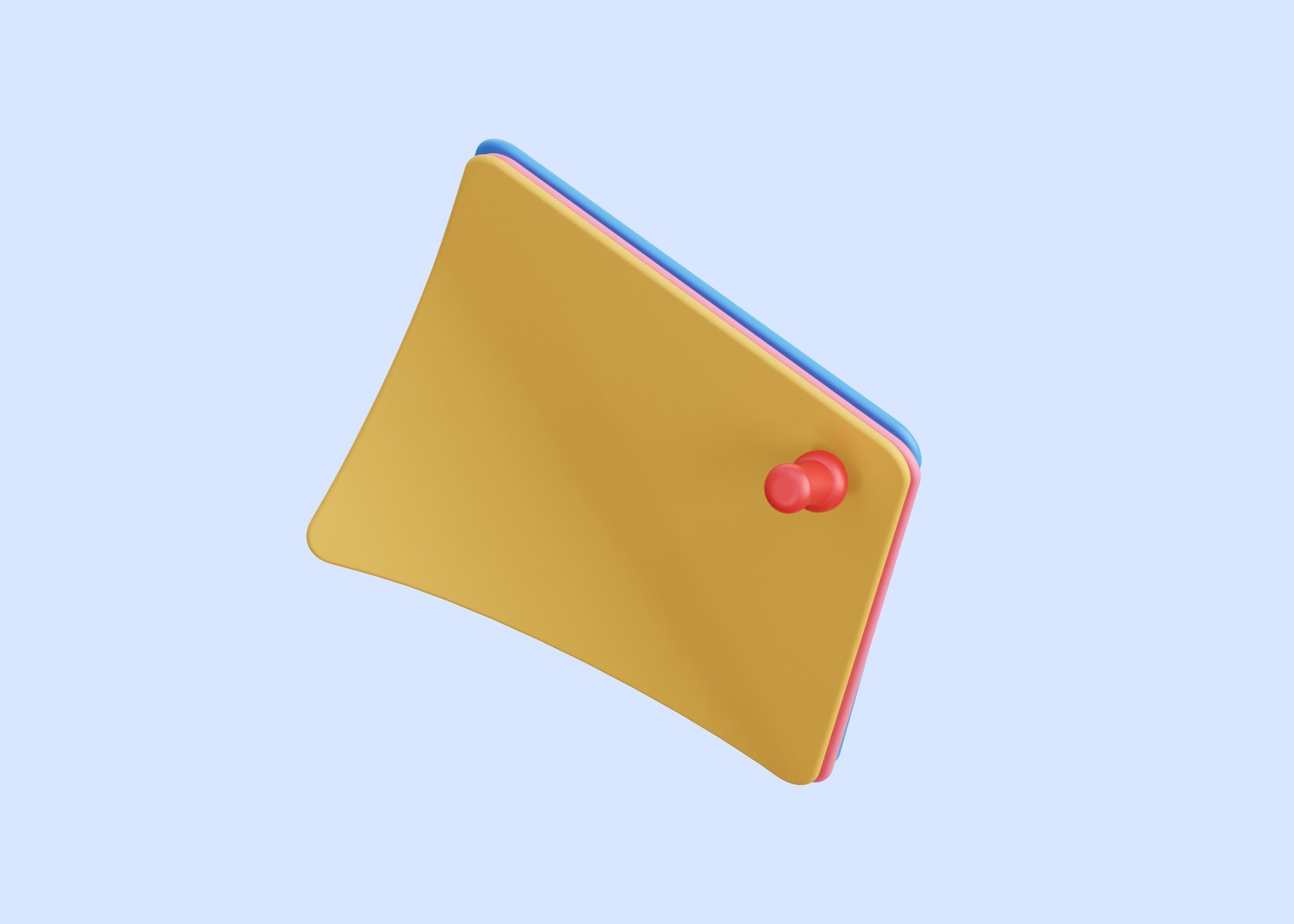 Post it Sticky Note Illustration Low-poly 3D model_7