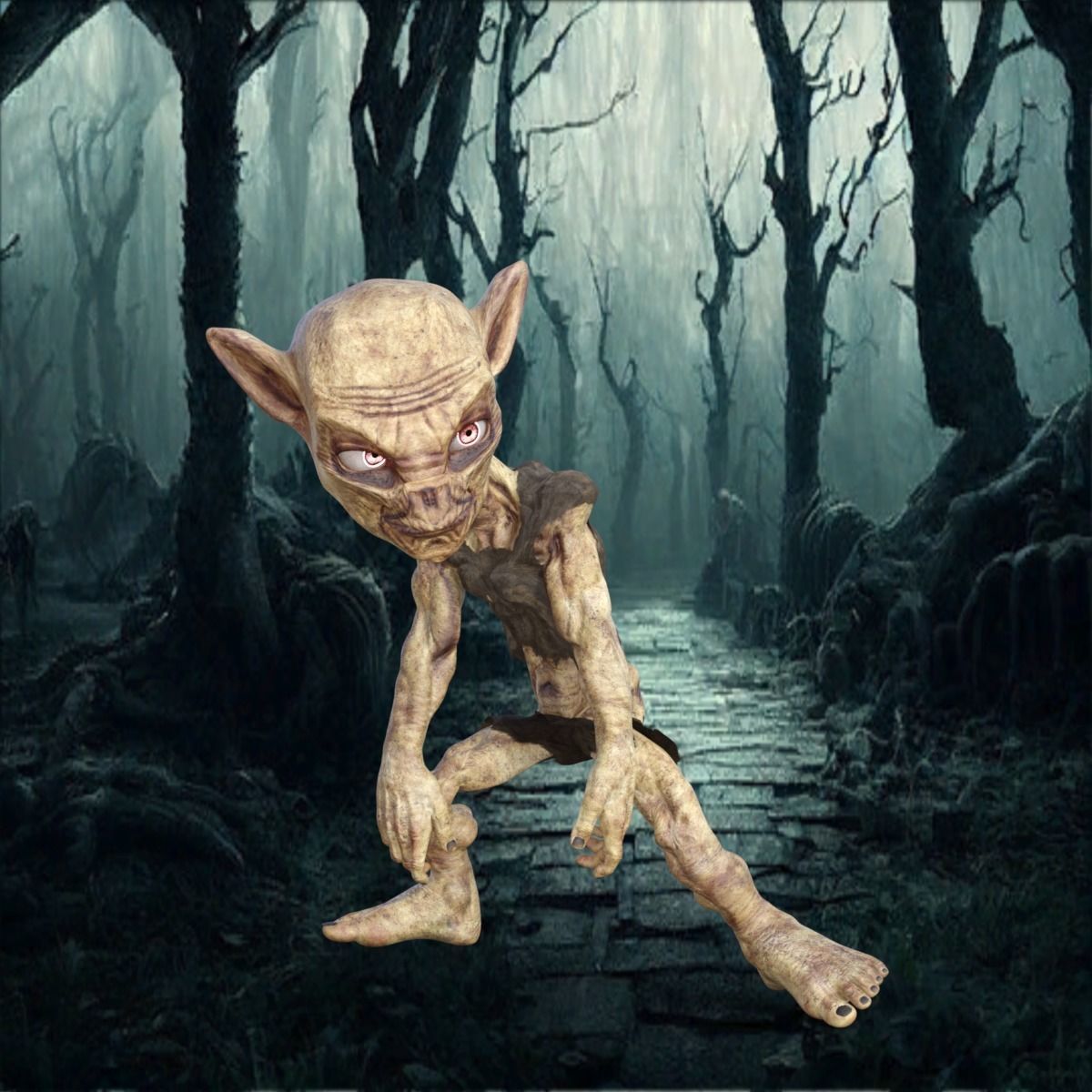 Scary Monster Rigged 3D model_29