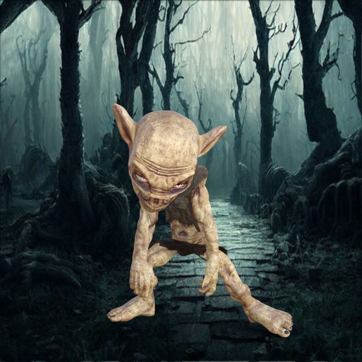 Scary Monster Rigged 3D model_28