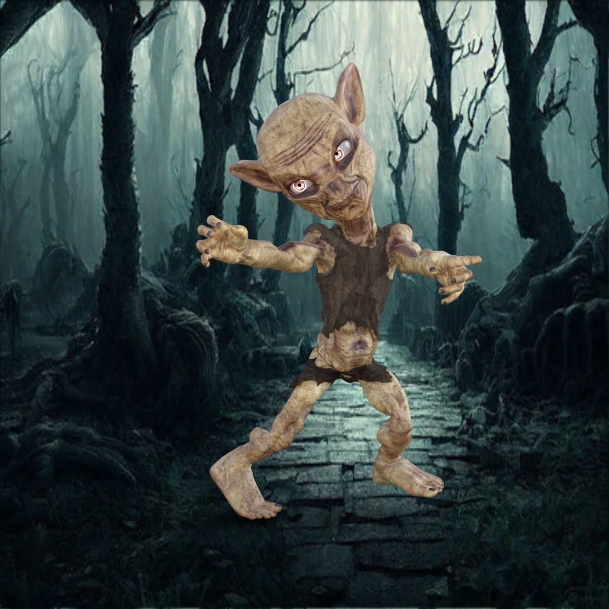 Scary Monster Rigged 3D model_32