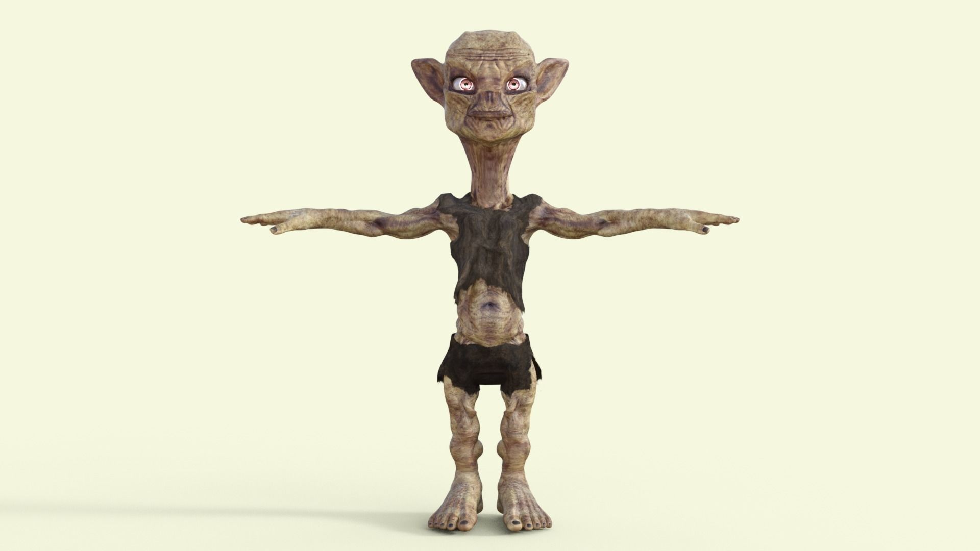 Scary Monster Rigged 3D model_12