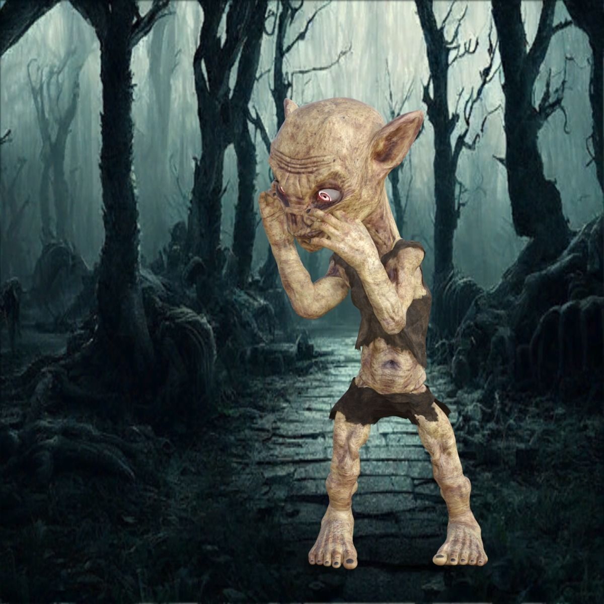 Scary Monster Rigged 3D model_27