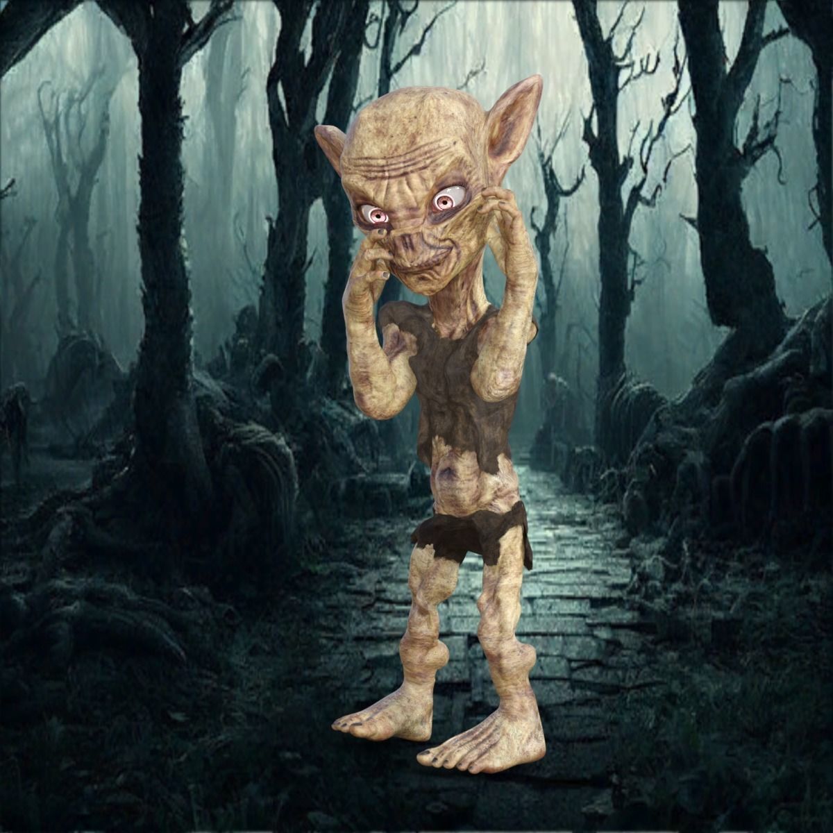 Scary Monster Rigged 3D model_26