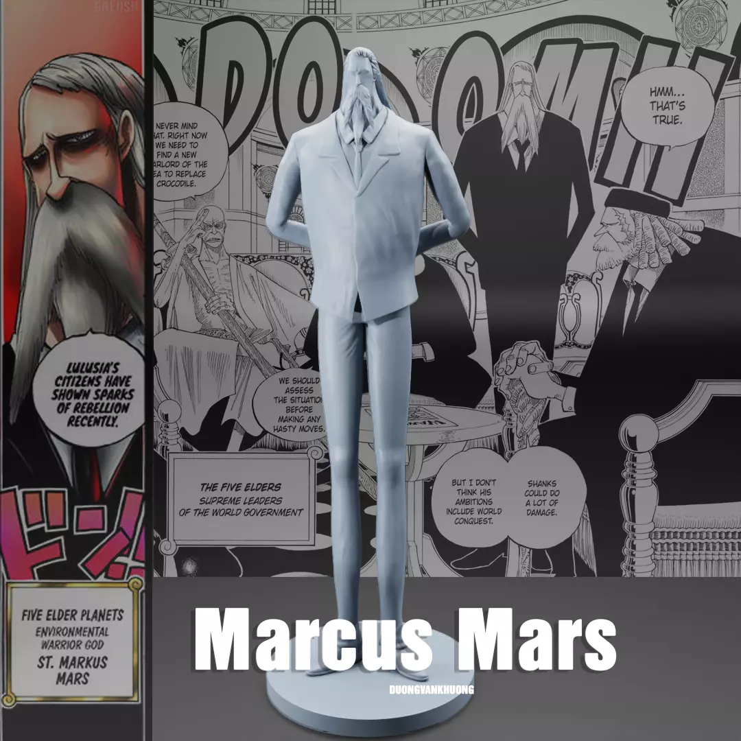 MARCUS MARS - FIVE ELDERS - ONE PIECE 3D print model