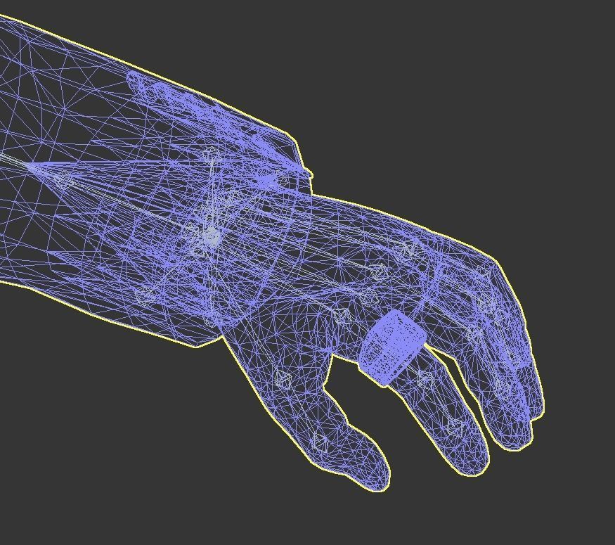 Asian man Low-poly 3D model_11