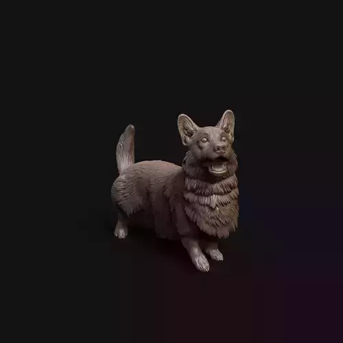 Corgi dog - pre supported 3D print model
