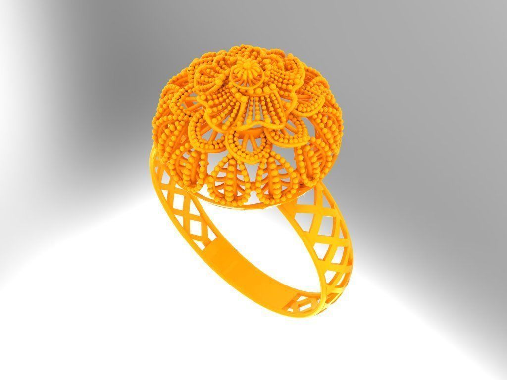 Gold Ring 27 3D print model_3