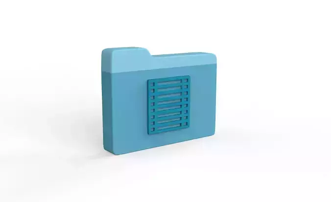 Icon Folder Media 3D Model  Low-poly 3D model